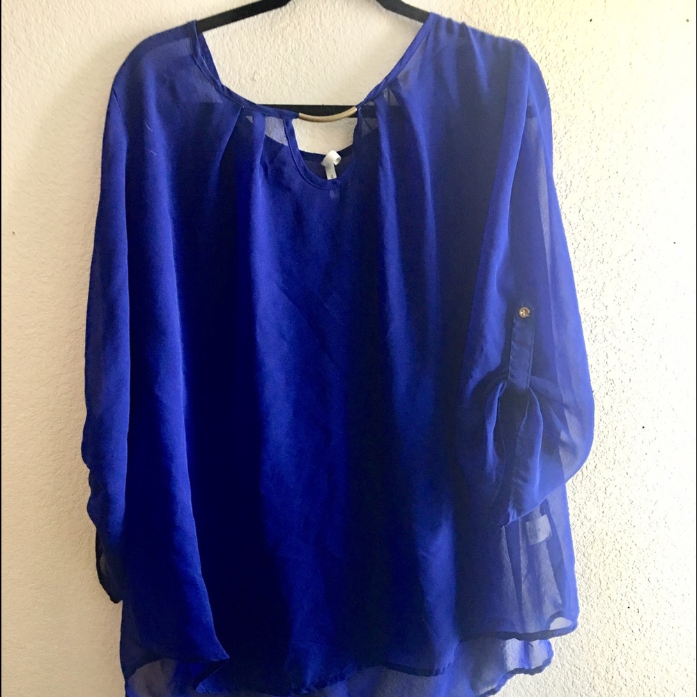 ‼️2/$18‼️ Royal Blue Plus Size blouse